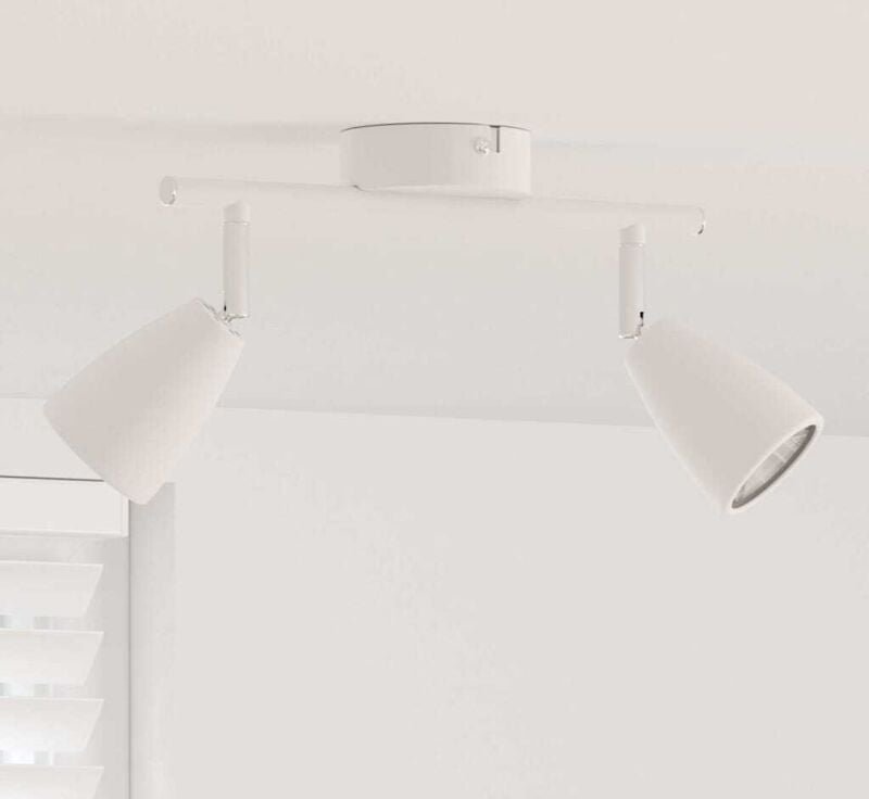 Deckenstrahler Weiß 25.5 x 8 x 15.5 cm Stahl Vidaxl