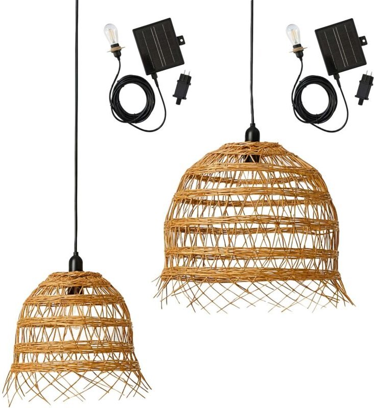 Set Mit 2 Solar Pendelleuchten HAWAII LONG h45cm