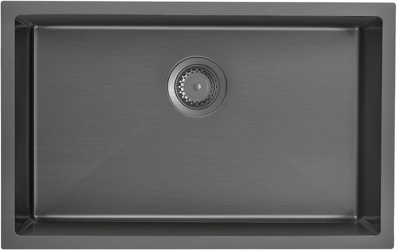 Lonheo - Auralum Edelstahl Spüle 70 × 44 × 19 cm Edelstahl Einbauspüle Küchenspüle, Unterbau-Spülbecken, für ab 80 cm Kü...