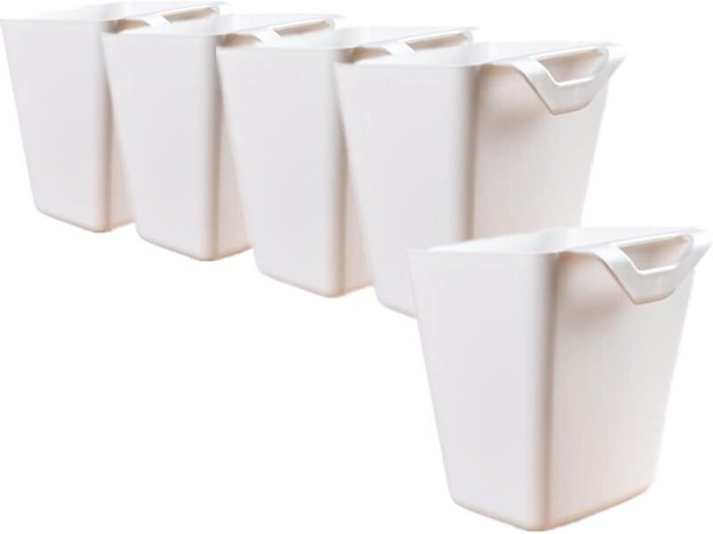 5er-Pack weiße Hängebecherhalter, Wandorganizer