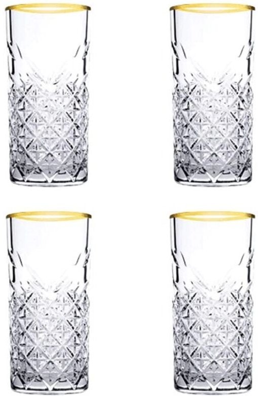 Timeless Raki Gold 180cc 4er Cocktailglas 450ml Golden Touch Gläser-Set