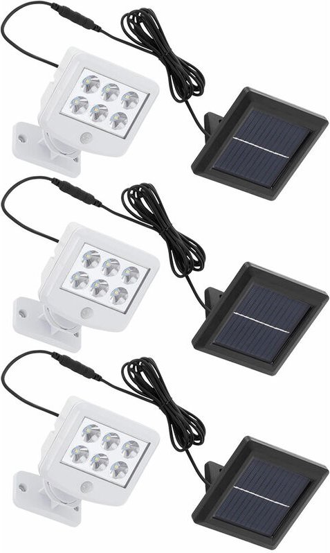 Solarlampen für Außen mit Bewegungsmelder Solar Lampen Außenbereich Garten, led Tageslichtweiß, h 12,8 cm, 3er Set