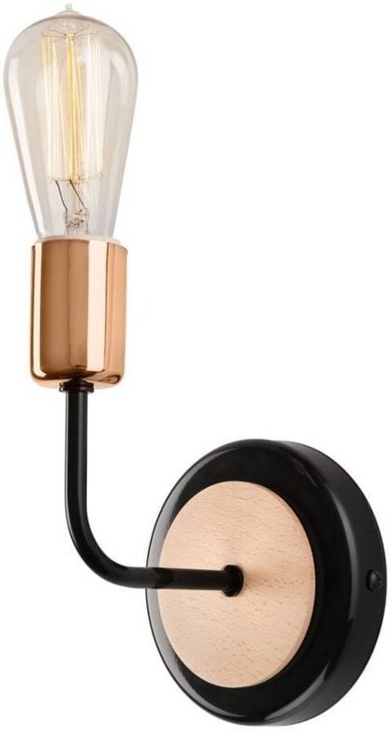 Lamkur Erica Industrial Wandleuchte Schwarz, 1x E27