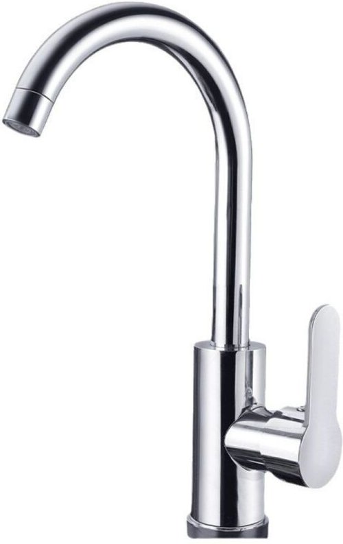 360° schwenkbare Küchenarmatur, Küchenarmatur aus Edelstahl, Küchenmischbatterie mit Auslauf, Einhebelmischer