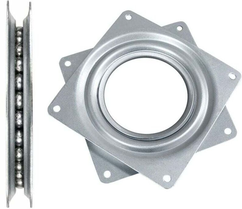 Drehteller mit Vierkantlager, Vierkantkugellager, 4-Zoll-Kugellager, 360° drehbarer Vierkant-Drehteller, für Möbel, Vitr...