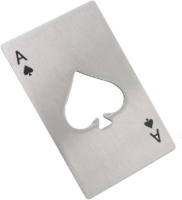 Set mit 10 Flaschenöffnern aus Edelstahl für Kreditkarten, Casino-Größe, Bierflaschenöffner (silber)