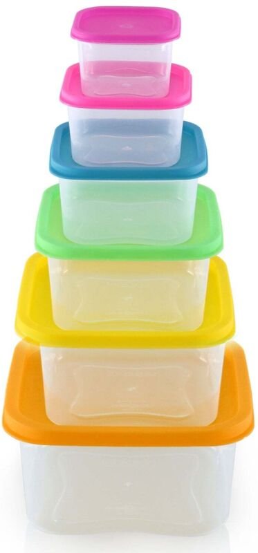 Herzberg - 6 in 1 set fur quadratische vorratsbehalter fur lebensmittel