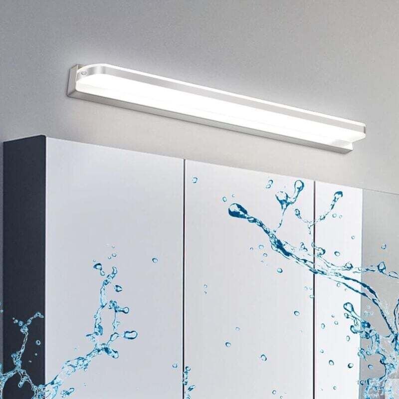 ZVD-LED Spiegelleuchte 7W 42CM Kaltweiß, Badezimmerspiegel Wandleuchte IP44 Wasserdicht 6000K 600LM, Acryl Moderne LED W...