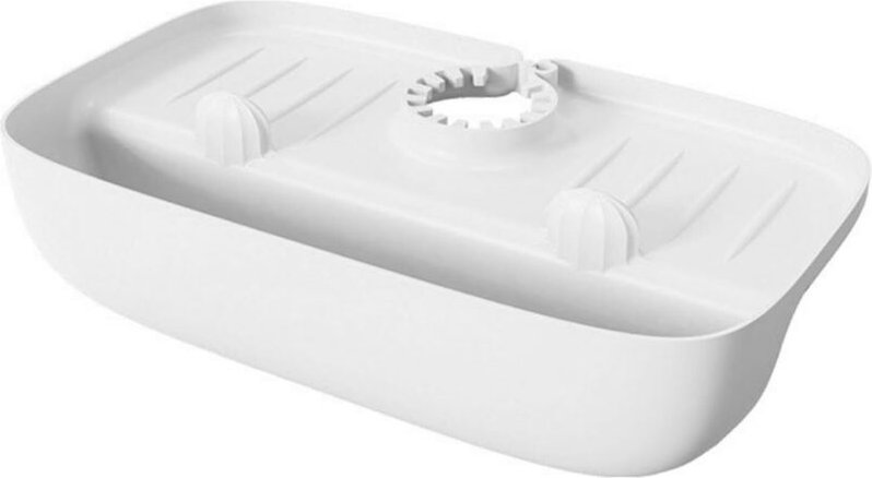 Küchenspülen- und Badezimmerzubehör: Robuster Spritzschutz aus PP-Material für Wasserhähne mit Organizer und Schwammtüch...