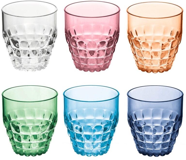 Set 6 Tiffany Gläser bunt 85x90