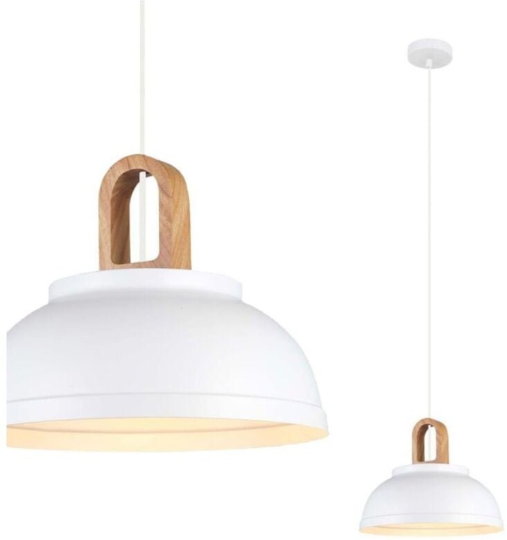 Danito - Moderner hängender Anhänger Weiß 1 Licht, E27 - Italux