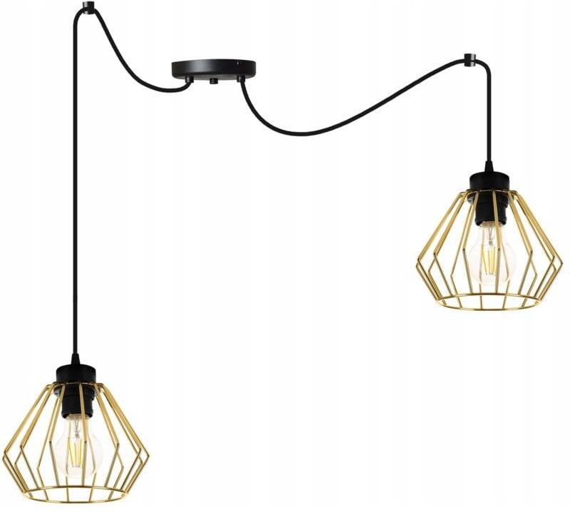 Golden Spider Deckenhängelampe, Drahtplafon