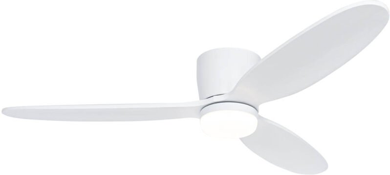 Smarter Deckenventilator weiß 132cm inkl. LED Dimmbar in Kelvin mit Fernbedienung - Sofio