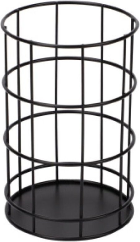 Schwarzer Metall-Portautensili 12x17 cm