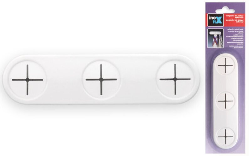 Kleiderhaken für Küchentücher, selbstklebend, weiß (Blister) Inofix