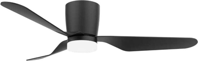 Deckenventilator Solesia mit einstellbarem CCT-Licht und Ø132-Steuerung 3 Flügel dc Schwarz