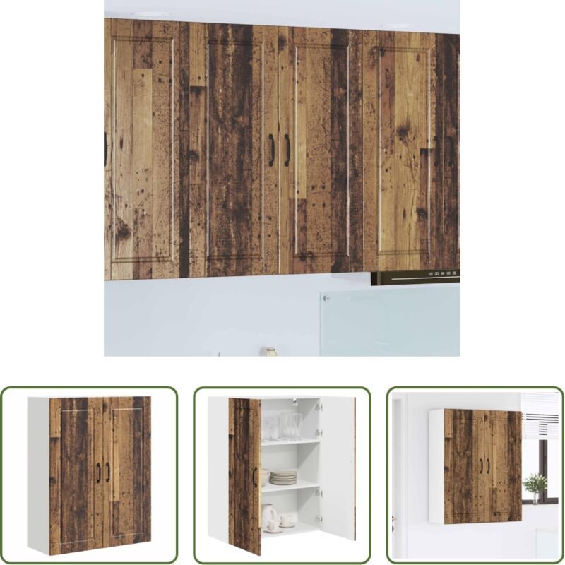 vidaXL Holz Küchenmöbel - Küchenschrank mit Regal Altholz 80 x 31 x 100 cm Holzwerkstoff