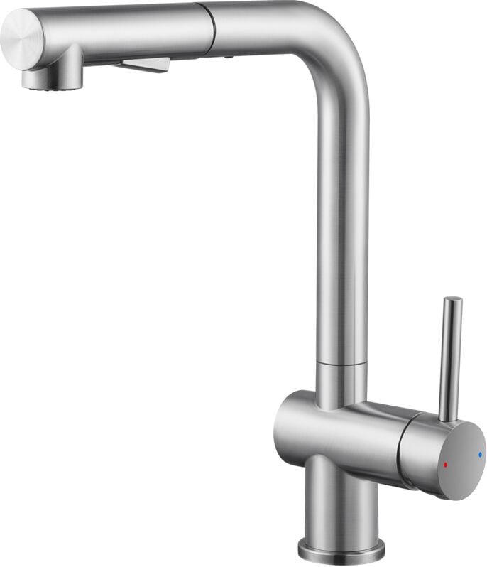 Sofetiy Max Küchenarmatur mit ausziehbarer Brause, 360° drehbarer Einhebel-Mischbatterie für die Küchenspüle, 2 Sprühmod...