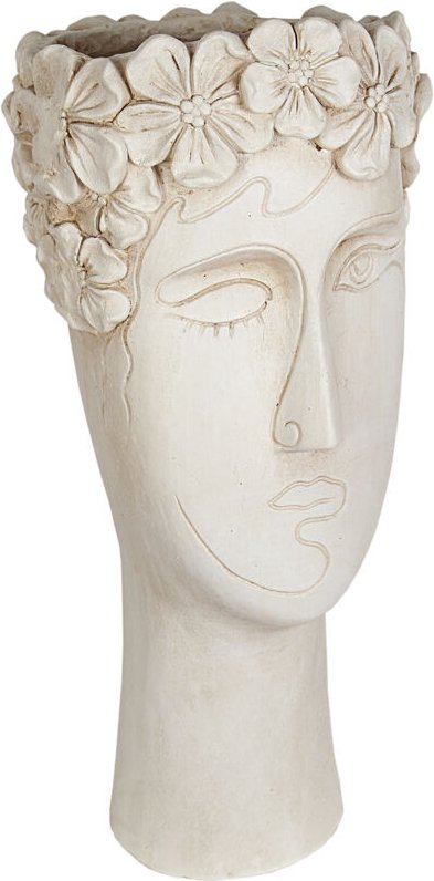 Blumenmann-Büste/Topf aus Kunstharz, 22 x 21 x 49 cm