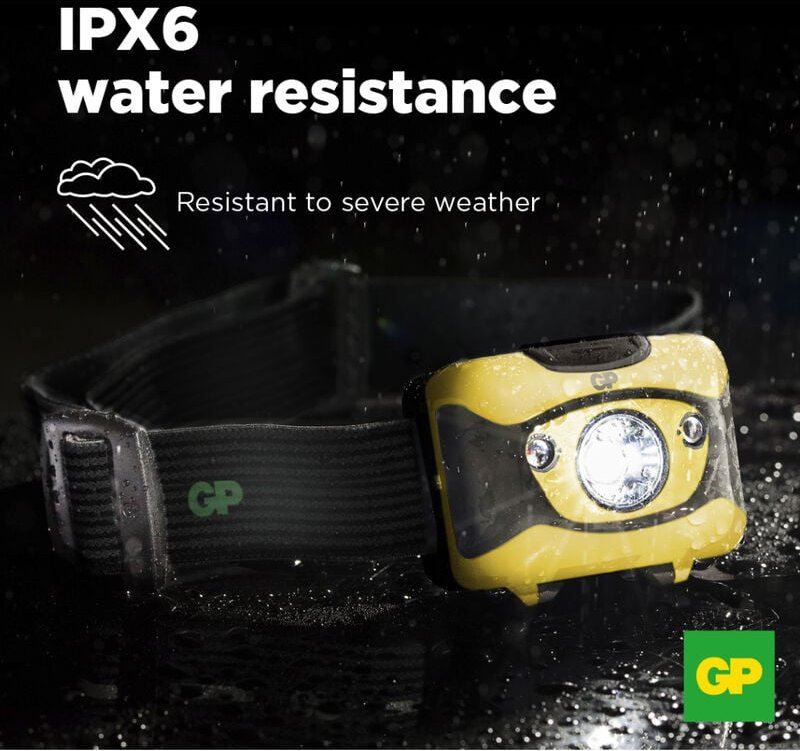 Battery 300LM LED-Stirnlampe mit 3 AAA-Batterien im Lieferumfang enthalten - GP