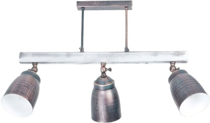 Licht-erlebnisse - Industrie Deckenleuchte alejo Holz schwenkbar 3xE27