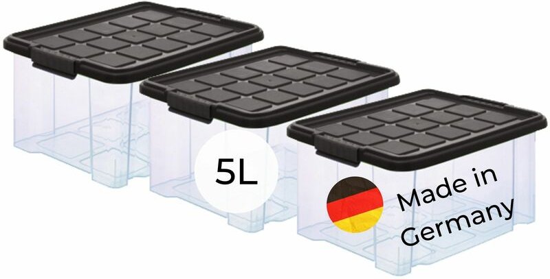 Novaliv - 3x Aufbewahrungsbox 3x Aufbewahrungsbox, 3x Deckel - Transparent