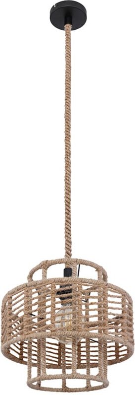 Pendelleuchte ulleu mit Hanfseil Korbgeflecht Braun, ø 35cm