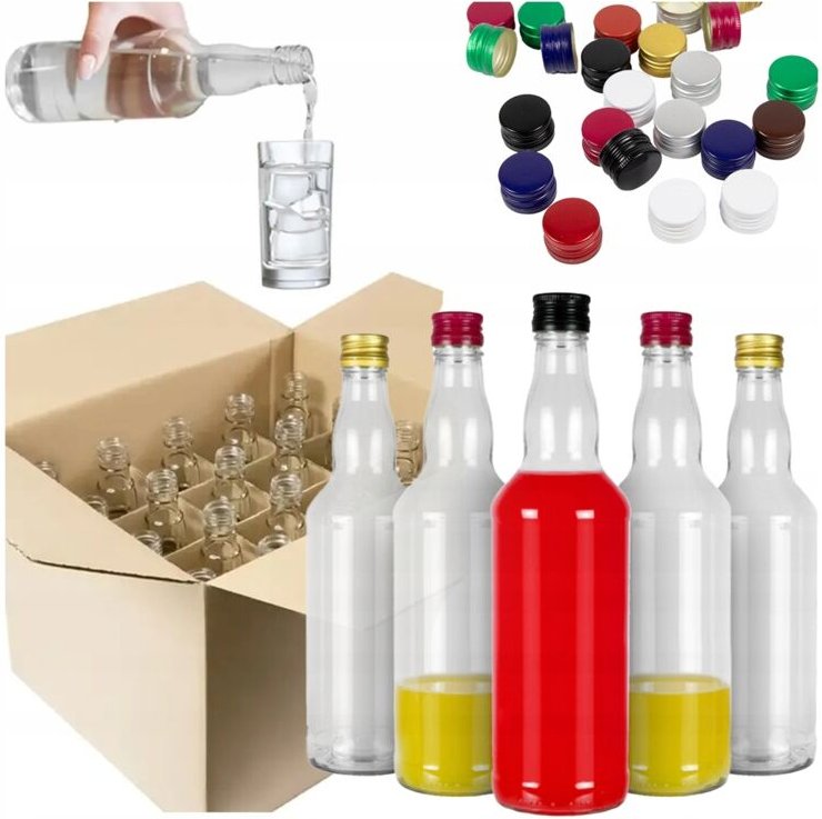 20x MONOPOL Flaschen 500 ml Verschluss + GRID Glas Monopoly Flasche