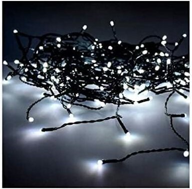 EDM - easy-connect Vorhang 2x2m 10 Streifen 200 leds weiß kalt 30v (innen-außen) insgesamt 3,2w