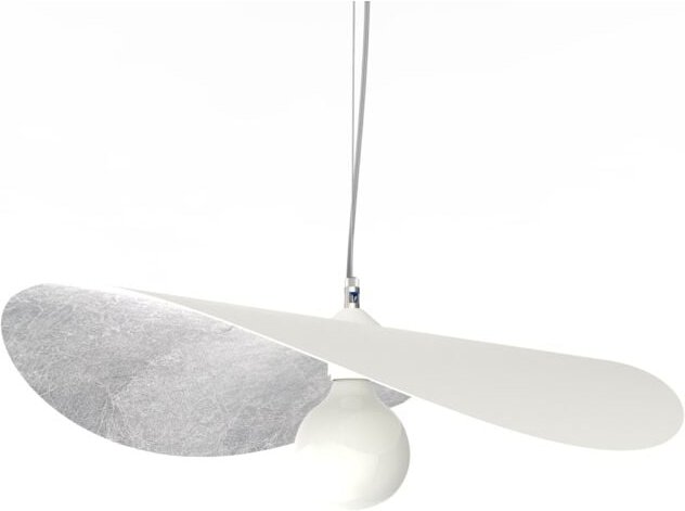 Piuma sospensione bianco foglia