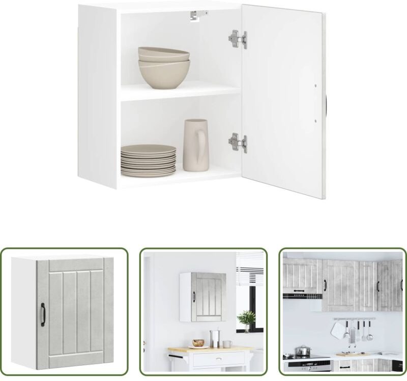 Küchenregal - Küchen-Hängeschrank Lucca Betongrau Holzwerkstoff