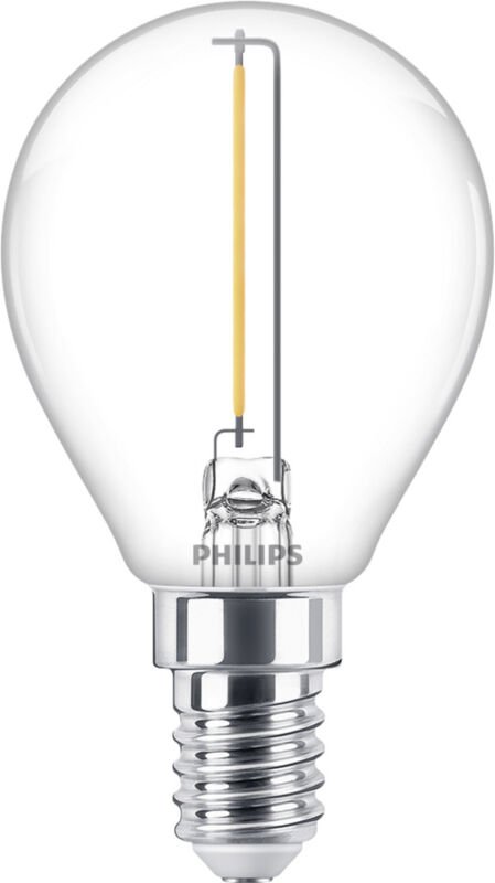 Led e14 globe 15w klar 136lm