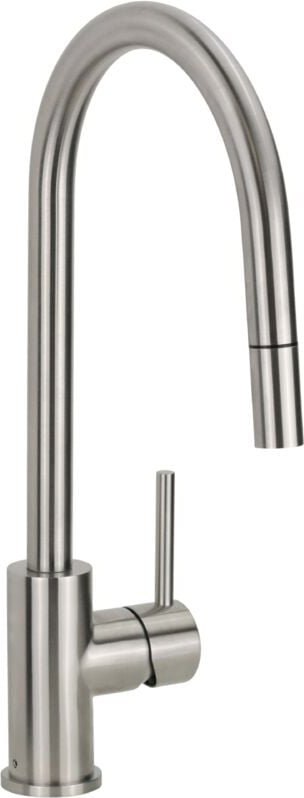 Küchenspülenmischer aus Edelstahl mit automatischer Rücklaufbrause Pollini Acqua Design MXESMC16CAS Stahl