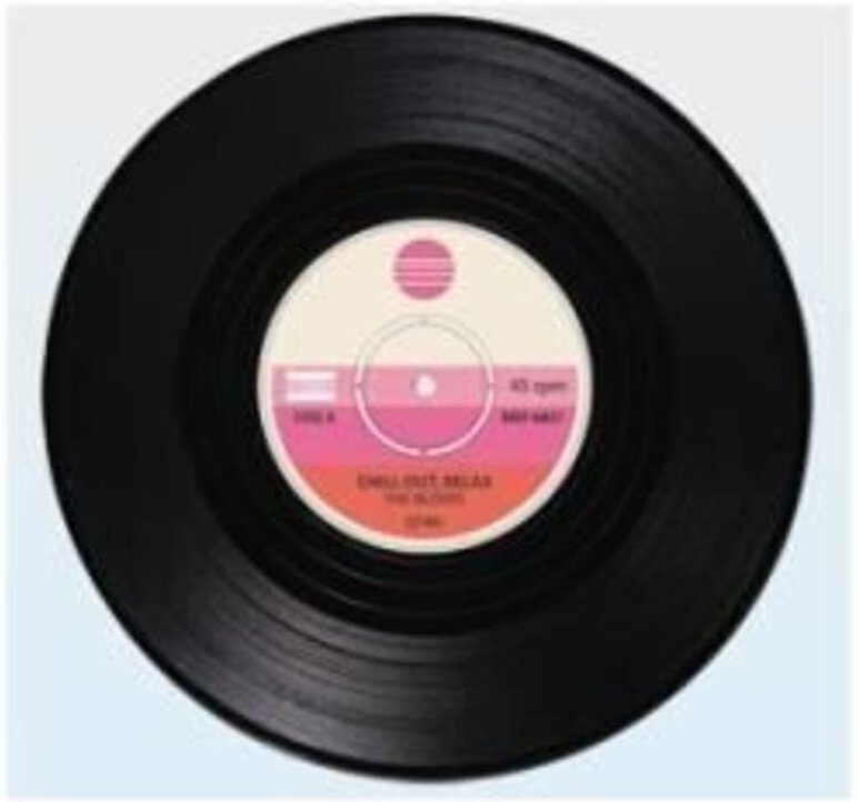 Untersetzer - Set von 4 - Schallplatte - Schwarz - 11 cm