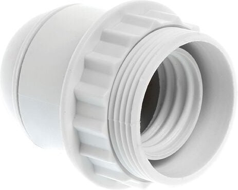 Lampenfassung E14 doppelt mit Ring- Eur'ohm Weiß