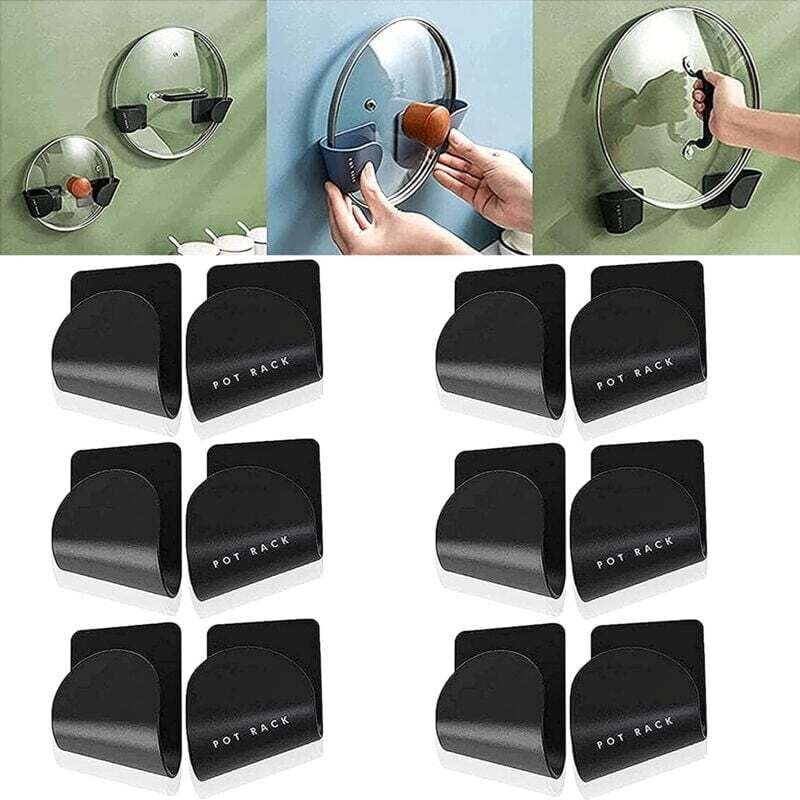 Paare verstellbarer Halterungen für Schrankdeckel und Topfdeckel.