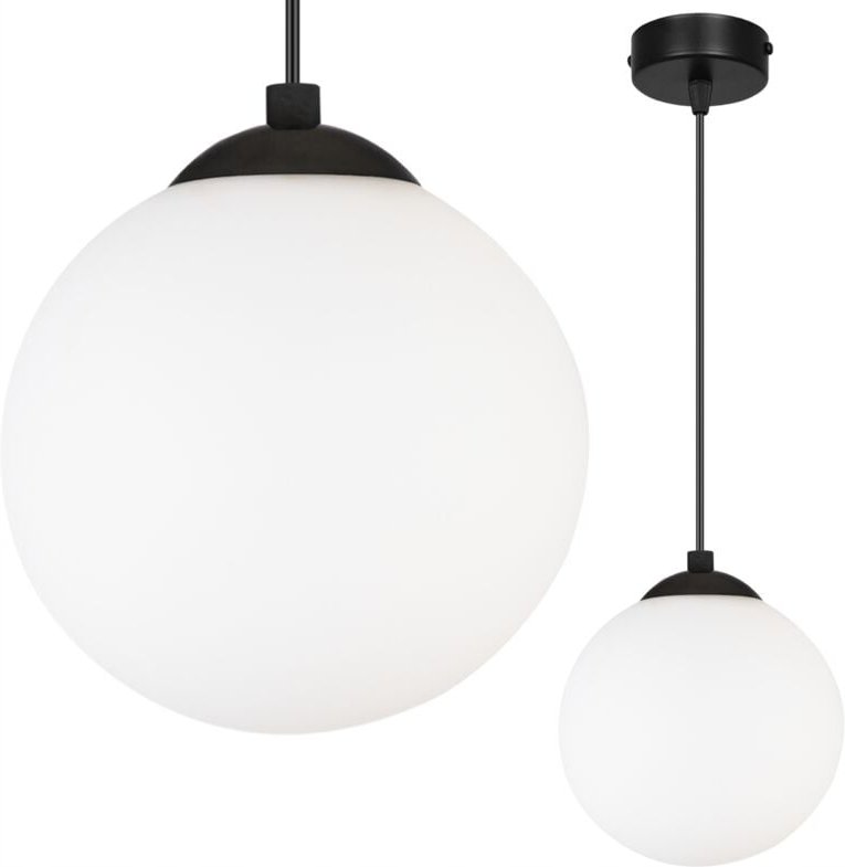 DECKENHÄNGELAMPE, KUGEL, SCHWARZ, LED, 15cm