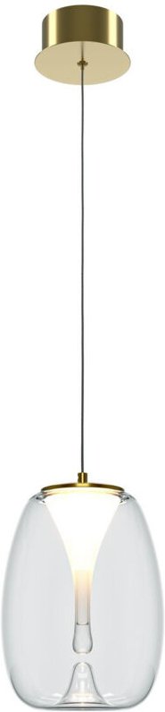 Maytoni Splash Moderne Kuppel-Hängeleuchte, Gold, 3000 K, 620 lm, Glasschirm