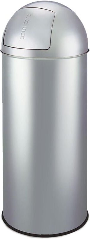 King Home Stahlmülleimer lt 50 35x77h cm mit Drucköffnung Hochglanz