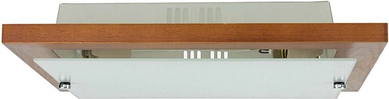 Licht-erlebnisse - Flache Deckenleuchte Holz Glas quadratisch Modern E27 Deckenlampe Wohnzimmer