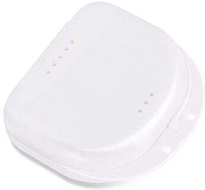 Aufbewahrungsbox für kieferorthopädische Retainer, Mundschutz-Aufbewahrungsbox mit Belüftungslöchern, ultradünne Prothes...