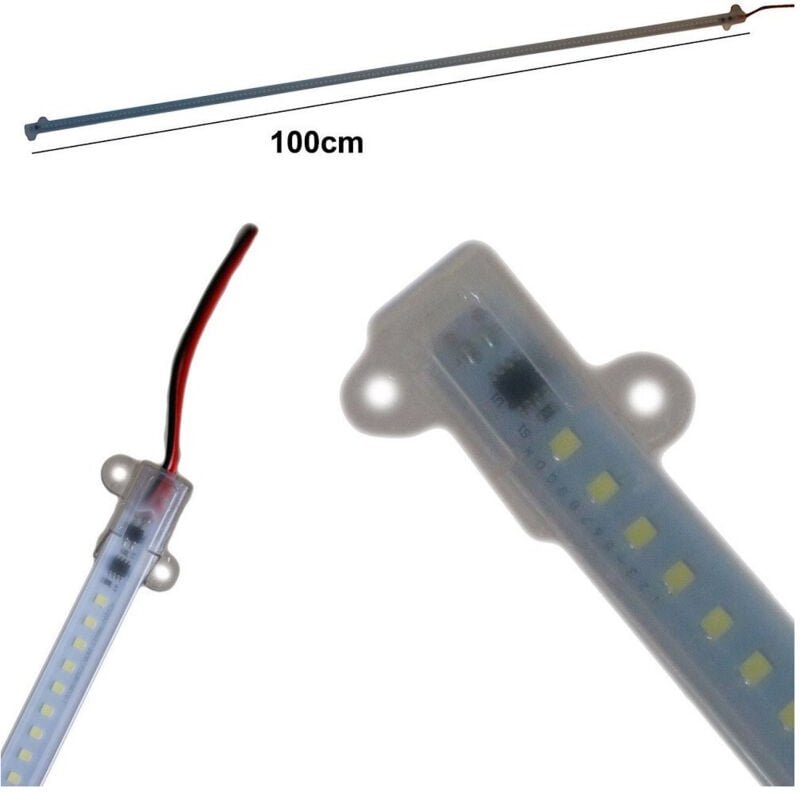 Trade Shop Traesio - Trade Shop - 5 LED-Streifen smd 2835 Starre Profilleiste 15W 1 mt warmes kaltes licht 12V -