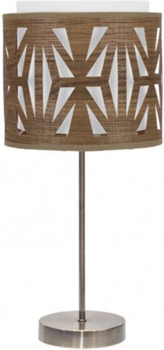 Couchtisch katerina 1xe14 Leder/dunkles Holz 42x17x17 cm