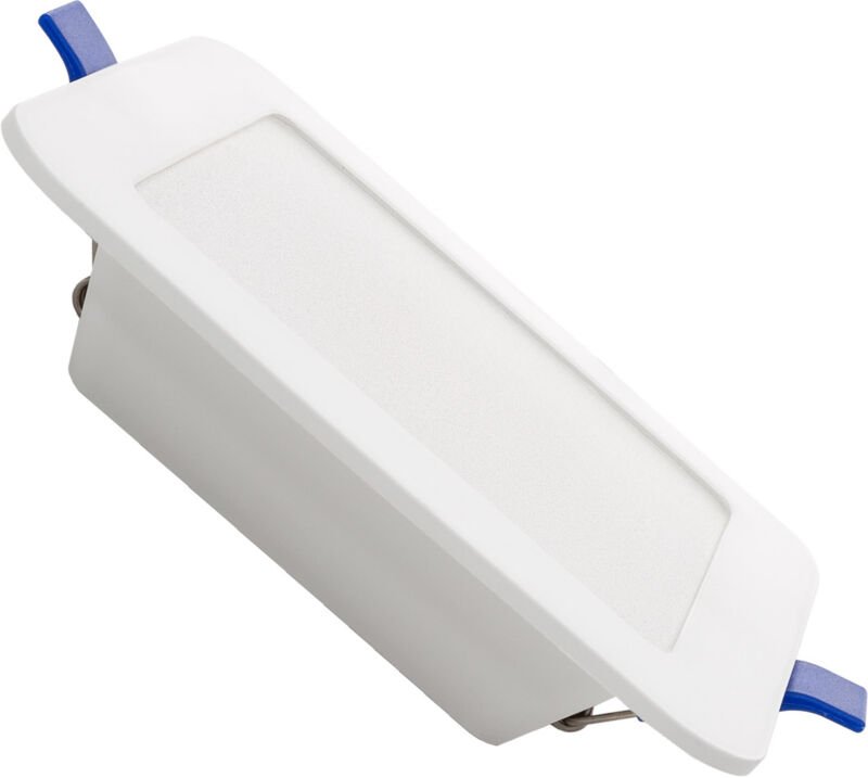 Efectoled - led Einbaustrahler flach 6W Eckig solid Ausschnitt 110x110 mm 6500K Kaltweiß