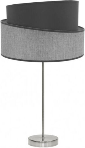 Hara hohe tischlampe 1xe27 nickel/grau 66x35x35 cm