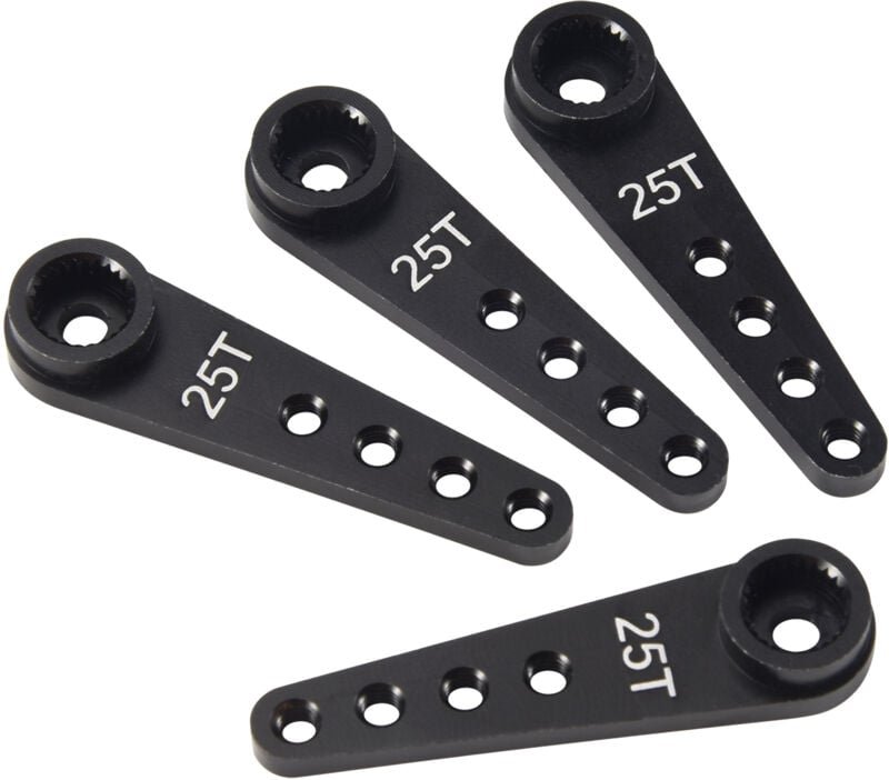 Tlily - 4 Stuecke 37 Mm 25 t Metall VerläNgerung Lenkung Servo Arm Horn für rc Auto Raupen Teile, Schwarz