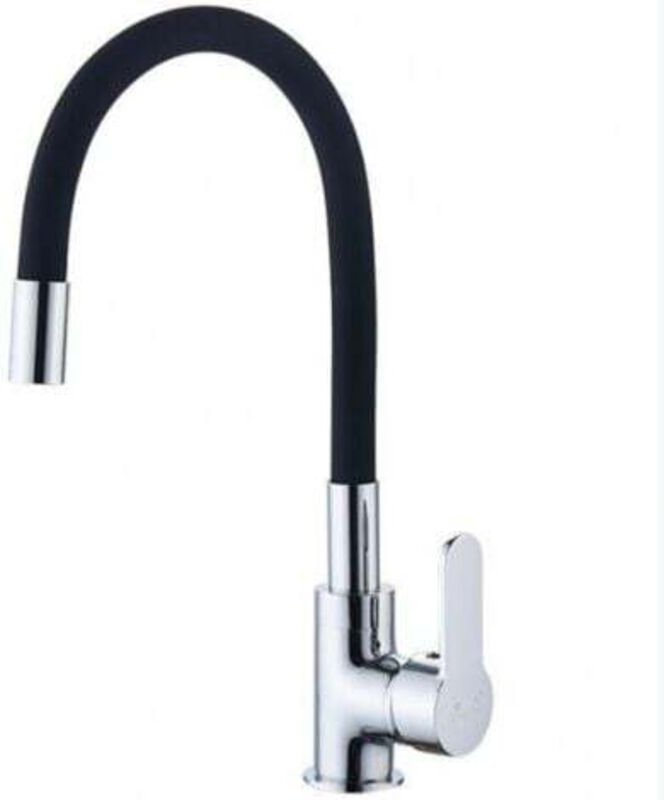 Flexibler Küchenarmatur mit hohem, schwenkbarem Auslauf, freie Mischbatterie für Spüle, flexibler schwarzer Wasserhahn f...