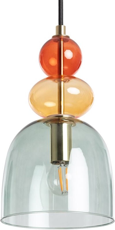 Pendelleuchte Metall und Glas Baudelaire Grün