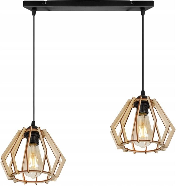 Moderne Led-Deckenhängelampe Aus Holz