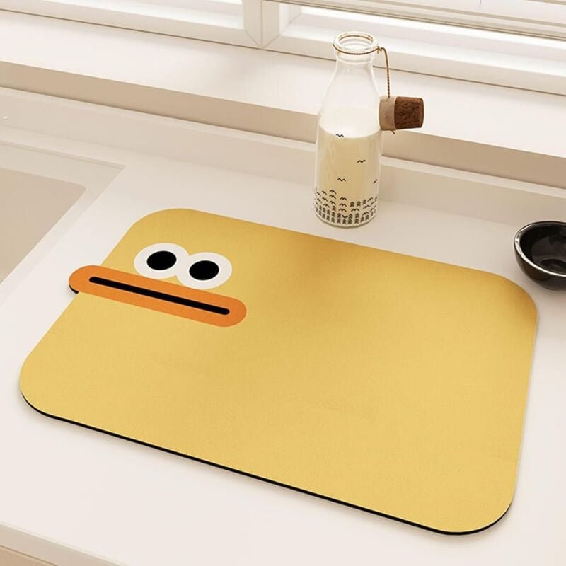 Küchenabtropfmatte für Geschirr, hitzebeständig, gelb, 40 x 50 cm